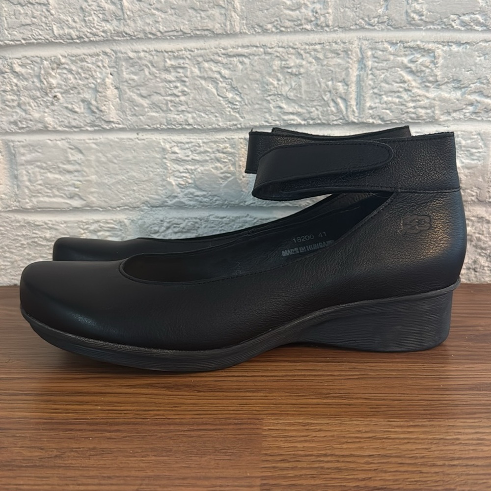 Loints Of Holland Sydney Wedge Ankle Strap Womens Black Nappa Leather EU 41 Shoe - Picture 4 of 12